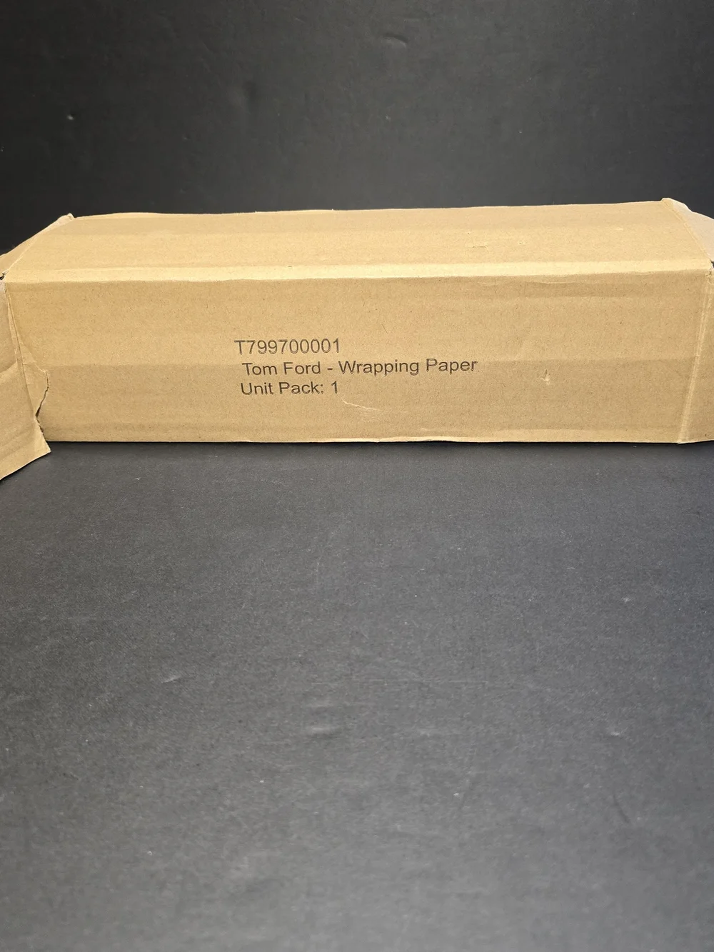 Tom Ford Grey Ribbed Wrapping Paper Roll Length 12